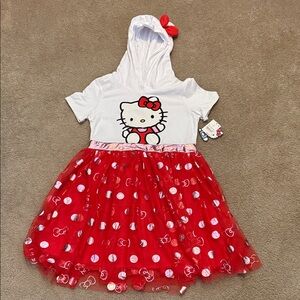 Hello Kitty Red and White Polka Dot Casual Dress